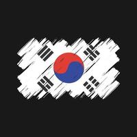 South Korea Flag Brush Strokes. National Flag vector