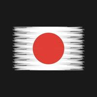 cepillo de bandera de japón. bandera nacional vector
