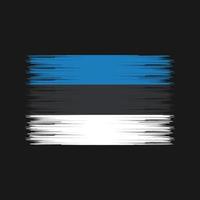 pincel de bandera de estonia. bandera nacional vector