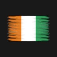 Ivory Coast Flag Brush. National Flag vector