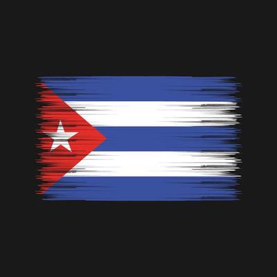 Cuba Flag Brush. National Flag