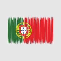 pincel de bandera portuguesa. bandera nacional vector