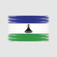 Lesotho Flag Brush. National Flag vector