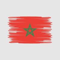 Morocco Flag Brush Strokes. National Flag vector