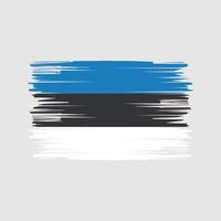 trazos de pincel de la bandera de estonia. bandera nacional vector