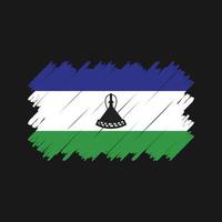 vector de pincel de bandera de lesotho. bandera nacional