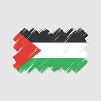 pinceladas de bandera palestina. bandera nacional vector