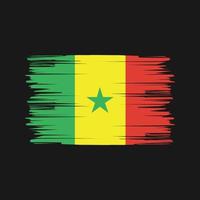 Senegal Flag Brush Strokes. National Flag vector