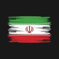 Iran Flag Brush Strokes. National Flag vector