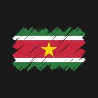 Suriname Flag Brush Strokes. National Flag vector