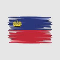 trazos de pincel de bandera de liechtenstein. bandera nacional vector