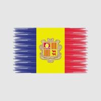 Andorra Flag Brush. National Flag vector