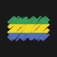 Gabon Flag Brush Strokes. National Flag vector