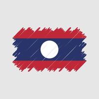 Laos Flag Brush Vector. National Flag vector