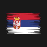 trazos de pincel de bandera serbia. bandera nacional vector