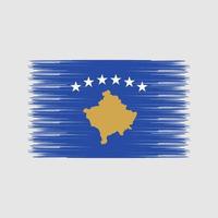 pincel de bandera de kosovo. bandera nacional vector