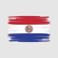 Paraguay Flag Brush Strokes. National Flag vector