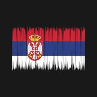 cepillo de bandera serbia. bandera nacional vector