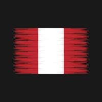 Peru Flag Brush. National Flag vector