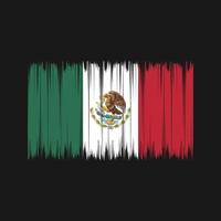 cepillo de bandera de méxico. bandera nacional vector