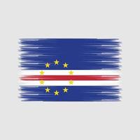 pincel de bandera de cabo verde. bandera nacional vector