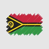 vector de pincel de bandera de vanuatu. bandera nacional