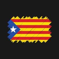 vector de pincel de bandera de cataluña. bandera nacional