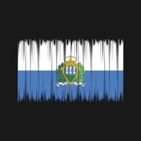 San Marino Flag Brush. National Flag vector