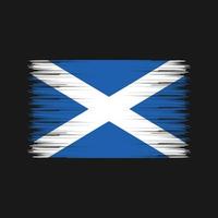 cepillo de la bandera de Escocia. bandera nacional vector