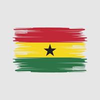 trazos de pincel de bandera de ghana. bandera nacional vector