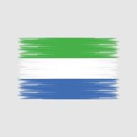 pincel de bandera de sierra leona. bandera nacional vector