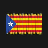 cepillo de la bandera de cataluña. bandera nacional vector