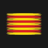 cepillo de la bandera de cataluña. bandera nacional vector