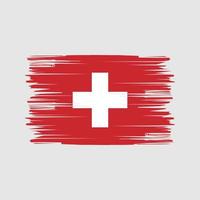 trazos de pincel de bandera suiza. bandera nacional vector