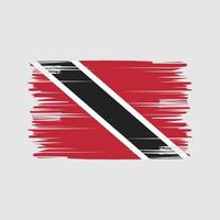 trazos de pincel de bandera de trinidad y tobago. bandera nacional vector