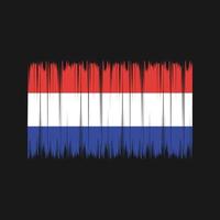 Netherlands Flag Brush. National Flag vector