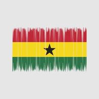 cepillo de bandera de Ghana. bandera nacional vector