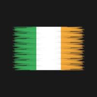 cepillo de la bandera de irlanda. bandera nacional vector