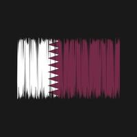 Qatar Flag Brush. National Flag vector