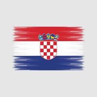 pincel de bandera de croacia. bandera nacional vector