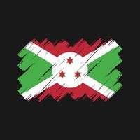 trazos de pincel de la bandera de burundi. bandera nacional vector