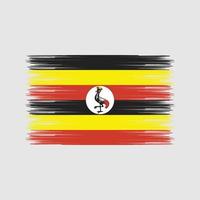 Uganda Flag Brush. National Flag vector
