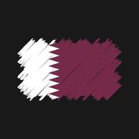 vector de pincel de bandera de qatar. bandera nacional