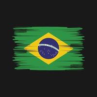 trazos de pincel de bandera de brasil. bandera nacional vector