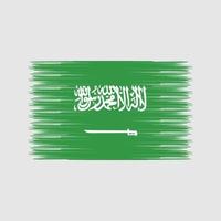 pincel de bandera de arabia saudita. bandera nacional vector