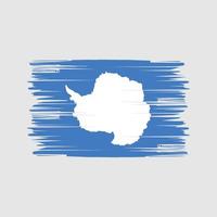trazos de pincel de la bandera de la Antártida. bandera nacional vector