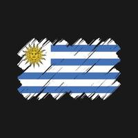 Uruguay Flag Brush Strokes. National Flag vector