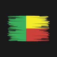 Benin Flag Brush Strokes. National Flag vector