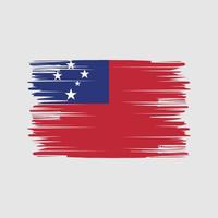 Samoa Flag Brush Strokes. National Flag vector