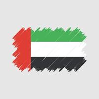 vector de pincel de bandera de emiratos árabes unidos. bandera nacional